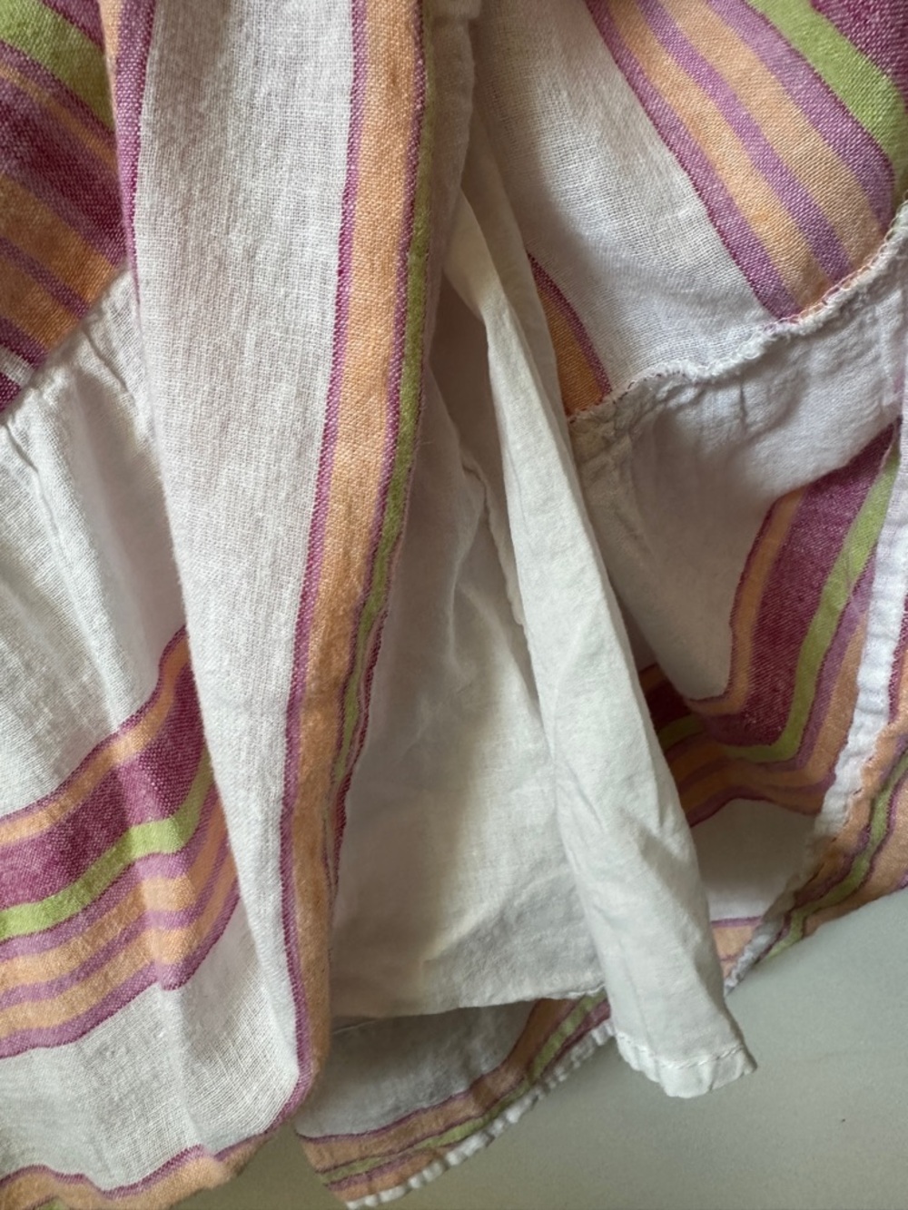 Rails Pink & Cream Striped Smocked-Waist Midi Spring/Summer Dress - Picture 10 of 12